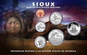 1-SIOUX 6 COIN SET FRONT